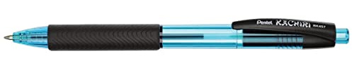 Bolígrafo Kachiri retráctil con punta de bola. Escritura en color azul.