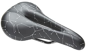 Terry Butterfly Galactic+ Fahrradsattel für Damen, limitierte Auflage, reflektierender Überzug, Schwarz