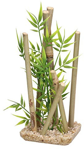 AB Tools Bâton de Bambou Décoration Aquarium Aquatique Aquarium Ornement Moyen 9x11x25cm