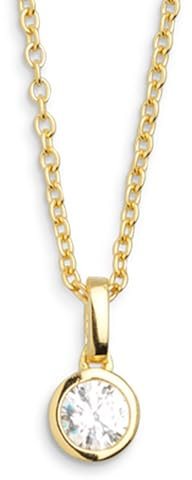 XENOX® Zarge Halskette - Damen Halskette aus hochwertigem 925/- Sterlingsilber mit Zirkonia Stein | XS7283G