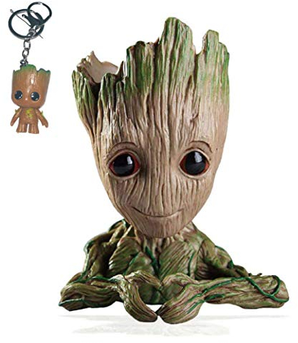 Kyhon Groot Blumentopf Figur - Übertopf Aquarium Deko Figur Holz Aschenbecher Stiftehalter - Herzform