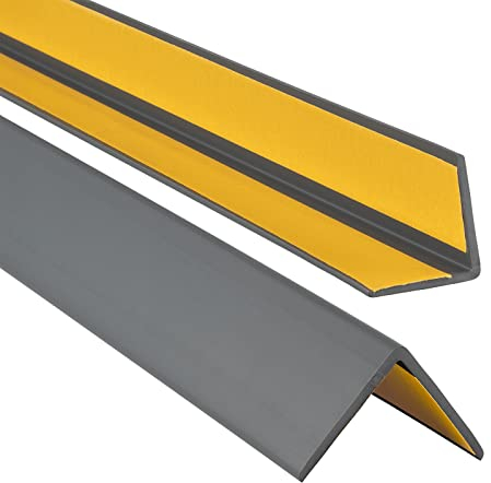 ProfiPVC Winkelprofil 35x35mm, 110cm - Kunststoffwinkel aus PVC-Gummi - selbstklebend Kantenschutzprofil, elastischer Kantenschutz - Eckschutzprofil, einfache Montage - Anthrazit