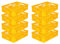 8x Eurobehälter/Stapelkorb/Bäckerkisten, Grundmaß 600x400x150 mm. Eurobox stapelbar aus Kunststoff in TOP-Qualität - Made in Germany (Gelb)