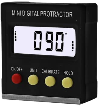 DollaTek Mini inclinometro digitale elettronico nero Indicatore di livello di pendenza Goniometro angolare magnetico Righello