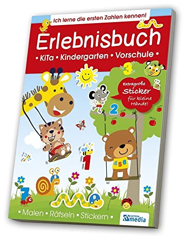 Erlebnisbuch - Zahlen: Ich lerne erste Zahlen kennnen!. Malen, Rätseln, Stickern. Extragoße Sticker für kleine Hände!
