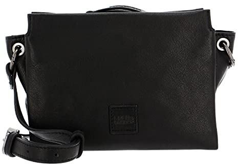 FREDsBRUDER Tasche ZITA CROSSBAG mit Label-Applikationen Damen, Schwarz