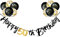 Happy 50th Birthday Banners Men Women 50th Birthday Banner Bunting Black Gold Personalized Including 12 Pack 12” Latex Printed Balloons Women Men 50 Decorations Supplies