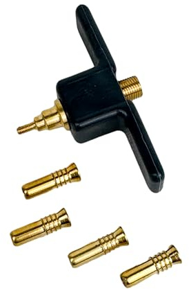 GATE 14 Set aus 4 Majoni-Fenderventilen und 1 Messing-Pumpenadapter