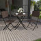 Garden Vida Capri 2 Seater Rattan Bistro Set Outdoor Garden Patio Balcony Furniture 3 Pcs (Brown) (UKFR Certified) Garden Furniture