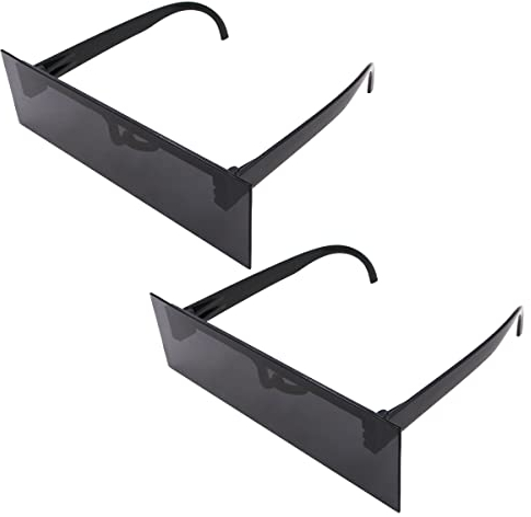 WANGCL 2 Stücke Sonnenbrille Lustig Pixel Brille Sonnenbrille Festival Quadratisches Brille für Kostümzubehör Party Cosplay