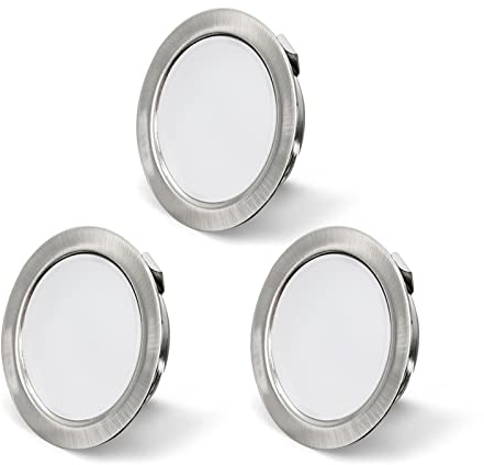 LED Einbaustrahler 230V G4 3.5W 4000K Neutralweiß 260LM Möbel IP44 Einbauleuchte-Unterbauleuchte Küche Bohrloch 55-58mm und 20mm Flache, 3er Set