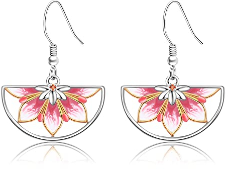 Lotus Blume Sterling Silber Ohrringe - Baumelnde Open Lotus Drop Haken für Yoga - Weihnachtsgeschenke für Frauen