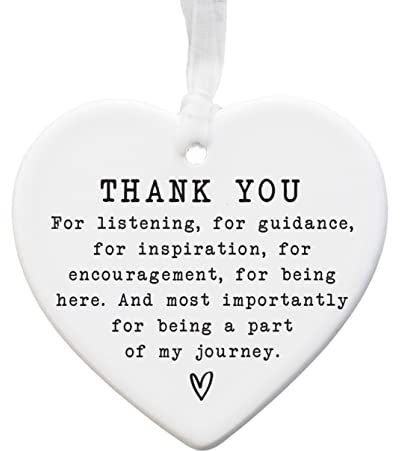 Ceramic Thank You Keepsake Gift Sentimental Gift For Best Friend | Mentor | Family | Female Gift For Her | Friendship Present