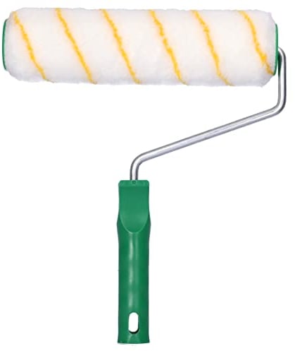 ToolSpace Farbroller für Wandfarbe Profi 25cm, Farbwalze, Malerrolle für Wandfarbe, Fassadenfarbe, Malerwalze, Kurzflor, Malerbedarf mit Griff aus Kunststoff, Fassadenroller, Malerset