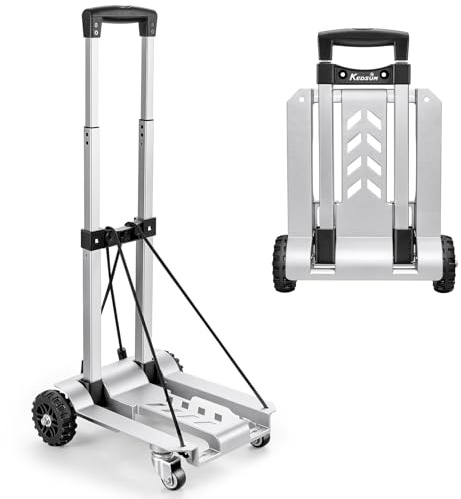 KEDSUM Carrello pieghevole per bagagli, carrello pieghevole in alluminio da 122,5 kg, carrello portatile per traslochi, carrello leggero per spostamento, carrello per uso in ufficio
