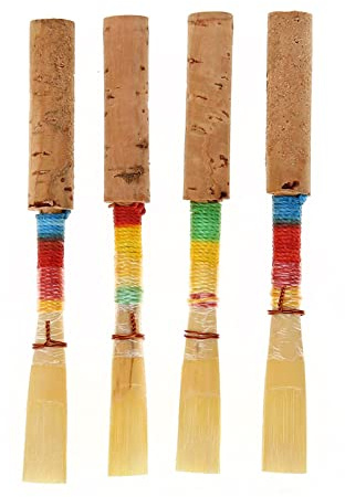 4Pcs Oboe Reeds Handmade Oboe Soft Reeds Ersatzteile für Blasinstrumente mit Kunststoff-Aufbewahrungsbox für Oboe-Spieler