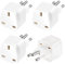 LUKELI 4 Pack UK to Switzerland Plug Adapter Swiss Adaptor Plug- Compact & Lightweight for Travel Plug Adapter UK to Swiss, Jordan, Liechtenstein, Madagascar, Rwanda (White 4 Pack)