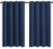 Homxi Lichtdichte Vorhänge 2er Set 2 x 117Wx183L cm,Abdunkelnde Vorhänge Kinder Blau Marine Einfarbig Ösenvorhang Gardine
