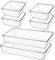 Giklux 6 Pcs Clear Kitchen Drawer Organiser Trays, 30CM 2 Sizes Large Acrylic Desk Drawer Dividers Organisers for Cutlery, Makeup, Utensils, Vanity, Dressing Table, Plastic Draw Storage Organiser