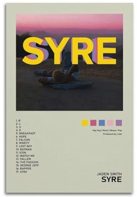 klouds Jaden Smith Album Syre Poster, dekoratives Gemälde, Leinwand, Schlafzimmer, Kunst, Wohnzimmer, Dekoration, modern, ästhetisches Poster, 40 x 60 cm, ungerahmt