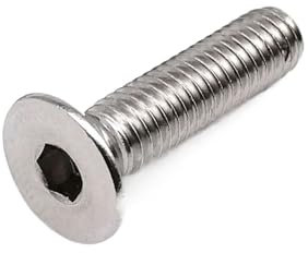 10 pz 316 A4-80 In Acciaio Inox M4 M5 M6 Marine Grade Esagonale A Esagono Incassato Vite A Testa Svasata Piatta Bullone (Color : 8mm, Size : 10pcs M5)