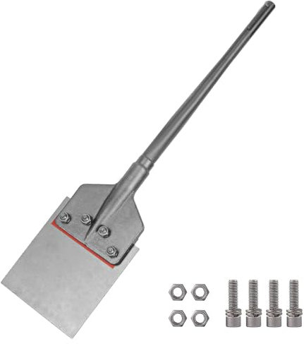 YOSIGHT SDS-Max Shank 6 Inch Floor Scraper Chisel Bit - 6 Wide Blade Scraper 25 Long Alloy Steel Jack Hammer Drill Bit - Removal Tools for Tile Wallpaper Thinset Hardwood Adhesive Glue Linoleum