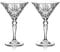 DIAMANTE Martini Cocktail Glasses Pair - 'Chatsworth' - Gift Box of 2