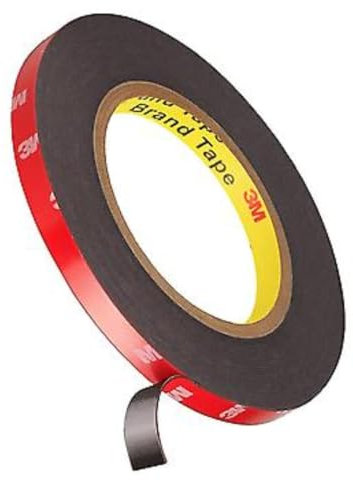 Heavy Duty Automotive Double Sided Sticky Tape, 5mm x 3m, Black