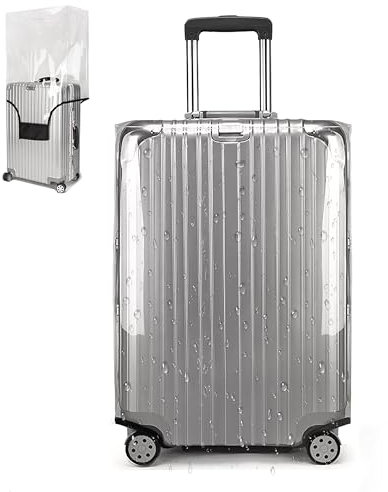GADITIEK kofferschutzhülle kofferhülle Protektoren Gepäck Schutz für den Trolley-Koffer Klar PVC Wasserdicht (26 Zoll Heavy-Duty Koffer schutzhülle)