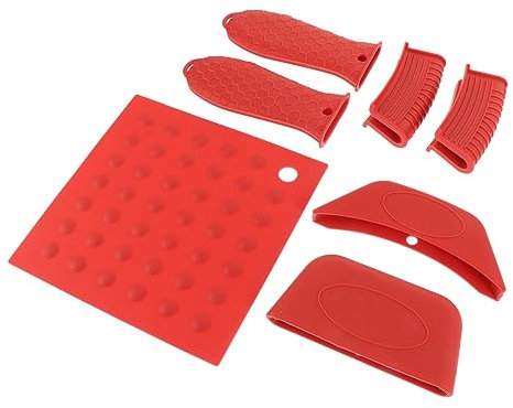 CIYODO 7pezzi Maniche Per Silicone Antiscivolo Protezione Per Usare Per e Padelle