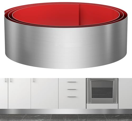 Skelang Stainless Steel Kick Plate, Metal Kick Plate for Door 15 x 260 Cm, Self Adhesive Kickplate Used to Protect Bottom of Door, Cabinet, Cupboard, Kitchen Island (Brushed Silver)