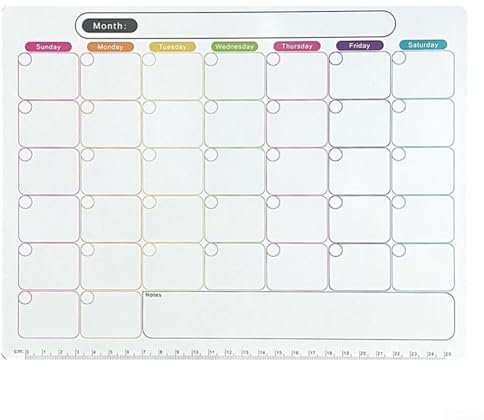 Visualisieren Sie Ihre monatlichen Ziele, magnetischer Kalender für einfache Planung und Planung