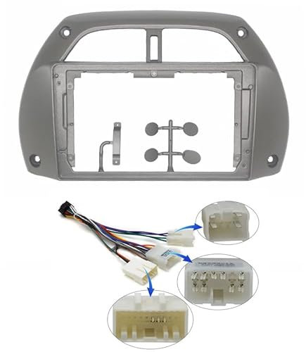 Auto-Audio-Rahmen 9-Zoll-Autoblende/passend for Toyota RAV4 2001 2002 2003 2004 2005 2006, Video-Panel-Player, Audio-Dash, 2-Din-Rahmen, Armaturenbrett-Montagesatz Autoradio Radioblende Doppel(Fascia