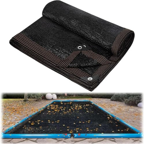 YIJIEHH Protection Rectangulaires 5x10m/6x12m pour Piscines Enterrées Et Hors Sol, Bâche D'hivernage, Bâche De Protection pour Piscines, Bloquer Feuilles Mortes Et Débris-6 * 12m