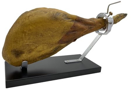 FERRETERIA LEPANTO Jamonero Giratorio Fijo, Soporte jamonero Fijo con Cabezal Giratorio y Base de Color Negro. (Sin Set de Corte)