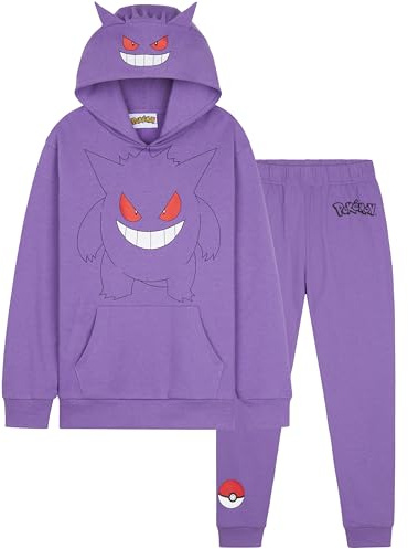 Pokemon Tracksuit for Boys & Teens, 2 Pcs Pullover Hoodie & Comfy Joggers Set, Sportswear & Loungewear, Anime Gifts for Boys