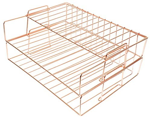 TOGEVAL 1 Jeu Porte-Lime en Fer Forgé Colonne Montante Rangement De Jouets Organisateur De Bureau Doré Organisateur De Fichiers De Bureau Porte-Documents De Bureau Loueur Rose Gold Le Fer