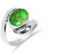 HIMALYA QUARTZ Ring Mit Steinen Silber 925 Damen-Herren Boho Antiquität Design Grün Kupfer Türkis Oval 8x10mm Solitaire Verlobungring HQ-SR21-GCT-6.5