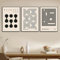 TONGYINLI Abstrakte geometrische Leinwand-Poster im Bauhaus-Stil, Drucke, Bild, Vintage, Schwarz-Beige, Strichzeichnungen, Gemälde für die Wanddekoration zu Hause, 50 x 70 cm x 3 Rahmen