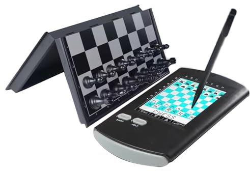 Juego de ajedrez electrónico con inteligencia informática basada en el tacto, tablero plegable y piezas magnéticas para partidas portátiles de un solo jugador, regalo ideal para adultos