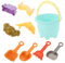 Yardwe 9Pcs Sand Castle Kit for Beach Buckets Sand Rakes Summer Outdoor Sandbox Safe and Engaging Playtime for Sandcastle Building
