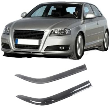Compatible for Audi A3 8P 8V 2004-2019 Auto Side Window Wind Deflectors Visors Black Rain Guard Window Vent Shades Dark Smoke Ventvisor(For A3 (8P) 3-Doors)