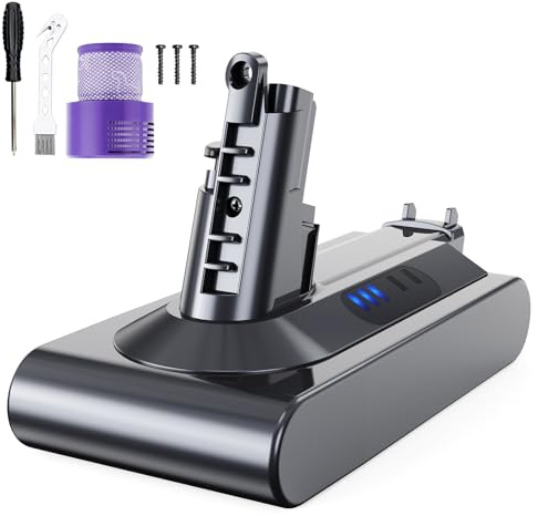 6000mAh Batteria per Dyson V10,SV12 Batteria di Ricambio per Dyson V10 Animal/ V10 Absolute/ V10 Motorhead Fluffy Aspirapolvere