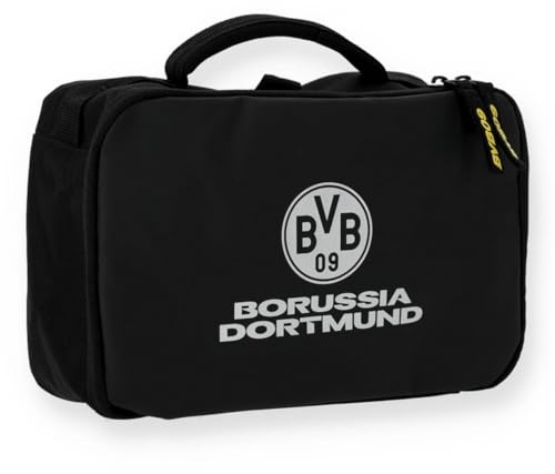 Dortmund Borussia BVB Kulturbeutel schwarz mit Logo