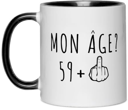 Fatbaby Drôle 60e Anniversaire Cadeau Tasse à Café pour Femme Homme Papa Maman Grand-Mère Grand-Père Tante Oncle Sœur Frère Ami, 1966 Tasse Moyenne à Anse 11oz