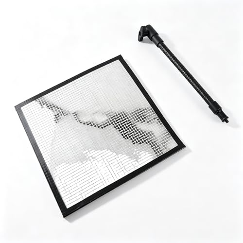 Dpofirs Lichtreflektor, 9,4 X 9,4 Zoll Multispiegel Lichtreflektor Diffusor mit Verstellbarer Halterung, Flexible Lichtformung, für Studiofotografie, Außenbeleuchtung (Silver)