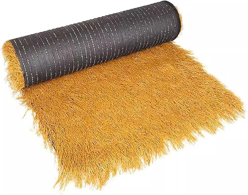 Künstliches Strohdach – Synthetische Palmenstrohrollen – Feuerhemmend, Wasserdicht, Sonnenbeständig Und Langlebig | Für Pavillons, Pools, Strände, Hawaii-Partys Und Bars(Yellow,1m*7m/3.28 ft*22.97 ft)