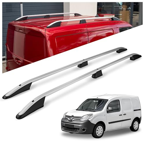 CHROMEMASTER | Dachrelinge Dachträger Kompatibel mit Renault Kangoo L2 | Maxi LANG 2008-2022; Geeignet zur Montage von Dachträgern, Dachboxen und Fahrradträgern | Einfache und Schnelle Montage