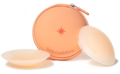 Bracadabra Pezoneras Sin Adhesivo Reutilizables para Mujer con Estuche de Viaje, Cubrepezones Invisibles de Silicona Ultra Fina, Efecto Segunda Piel