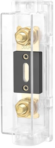 Heschen Portafusibili ANL per impianto audio e video da auto, 0/2/4 calibri in entrata e in uscita, con fusibile ANL (500A)